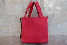 画像をギャラリービューアに読み込む, HERMES/エルメス ピコタンロックPM トリヨンクレマンス ローズエクストリーム A刻印 ハンドバッグ 700090133