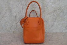 画像をギャラリービューアに読み込む, HERMES/エルメス リンディ30 トリヨンクレマンス オレンジ □M刻印 ショルダーバッグ 700030049