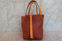 画像をギャラリービューアに読み込む, HERMES／エルメス ピコタンロックタッチＭＭ トリヨンクレマンス/ヴォースイフト キュイーブル/ジョーヌドール X刻印 ハンドバッグ 700090134
