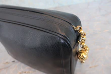 画像をギャラリービューアに読み込む, CHANEL/シャネル ココマークチェーンショルダーバッグ キャビアスキン ブラック/ゴールド金具 ショルダーバッグ 800040007