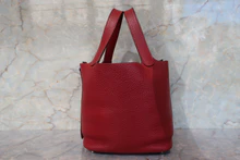 画像をギャラリービューアに読み込む, HERMES／エルメス ピコタンロックＰＭ トリヨンクレマンス ルージュガランス ハンドバッグ 700100196
