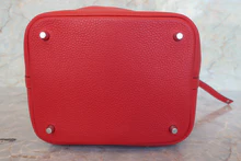 画像をギャラリービューアに読み込む, HERMES/エルメス ピコタンロックMM トリヨンクレマンス ルージュカザック X刻印 ハンドバッグ 700100181