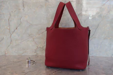 画像をギャラリービューアに読み込む, HERMES/エルメス ピコタンロックPM トリヨンクレマンス ルビー □R刻印 ハンドバッグ 700120031