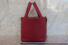 画像をギャラリービューアに読み込む, HERMES/エルメス ピコタンロックPM トリヨンクレマンス ルビー □R刻印 ハンドバッグ 700120031