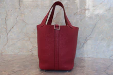 画像をギャラリービューアに読み込む, HERMES／エルメス ピコタンロックＰＭ トリヨンクレマンス ルビー □R刻印 ハンドバッグ 700120031
