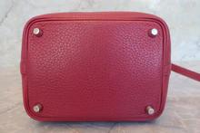 画像をギャラリービューアに読み込む, HERMES/エルメス ピコタンロックPM トリヨンクレマンス ルビー □R刻印 ハンドバッグ 700120031