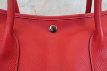 画像をギャラリービューアに読み込む, HERMES/エルメス ガーデンパーティPM ヴォーエプソン ルージュカザック A刻印 トートバッグ 800040012