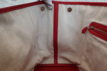 画像をギャラリービューアに読み込む, HERMES/エルメス ガーデンパーティPM ヴォーエプソン ルージュカザック A刻印 トートバッグ 800040012