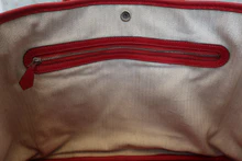 画像をギャラリービューアに読み込む, HERMES／エルメス ガーデンパーティPM ヴォーエプソン ルージュカザック A刻印 トートバッグ 800040012
