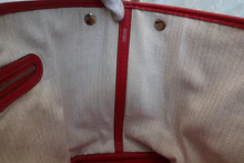 画像をギャラリービューアに読み込む, HERMES／エルメス ガーデンパーティPM ヴォーエプソン ルージュカザック A刻印 トートバッグ 800040012
