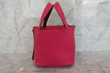 画像をギャラリービューアに読み込む, HERMES/エルメス ピコタンロックエクラPM トリヨンクレマンス/ヴォースイフト フランボワーズ/ルージュセリエ Z刻印 ハンドバッグ 700030043