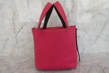 画像をギャラリービューアに読み込む, HERMES/エルメス ピコタンロックエクラPM トリヨンクレマンス/ヴォースイフト フランボワーズ/ルージュセリエ Z刻印 ハンドバッグ 700030043