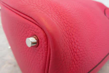 画像をギャラリービューアに読み込む, HERMES/エルメス ピコタンロックエクラPM トリヨンクレマンス/ヴォースイフト フランボワーズ/ルージュセリエ Z刻印 ハンドバッグ 700030043