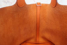 画像をギャラリービューアに読み込む, HERMES/エルメス ピコタンロックMM トリヨンクレマンス オレンジ □O刻印 ハンドバッグ 600120186