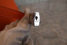 画像をギャラリービューアに読み込む, HERMES／エルメス ピコタンロックＭＭ トリヨンクレマンス オレンジ □O刻印 ハンドバッグ 600120186
