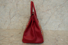 画像をギャラリービューアに読み込む, HERMES/エルメス ピコタンロックエクラMM トリヨンクレマンス/ヴォースイフト オレンジポピー/ボルドー A刻印 ハンドバッグ 700100216