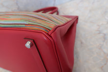 画像をギャラリービューアに読み込む, HERMES/エルメス ピコタンロックエクラMM トリヨンクレマンス/ヴォースイフト オレンジポピー/ボルドー A刻印 ハンドバッグ 700100216