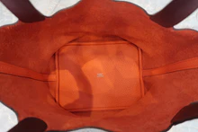 画像をギャラリービューアに読み込む, HERMES／エルメス ピコタンロックエクラＭＭ トリヨンクレマンス/ヴォースイフト オレンジポピー/ボルドー A刻印 ハンドバッグ 700100216
