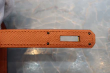 画像をギャラリービューアに読み込む, HERMES/エルメス ケリー28 ヴォーエプソン マンゴー □P刻印 ショルダーバッグ 700120070