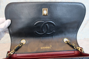 CHANEL/シャネル マトラッセＷフラップチェーンショルダーバッグ ラムスキン ブラック/ゴールド金具 ショルダーバッグ 600120144