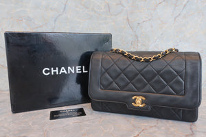 CHANEL/シャネル マトラッセチェーンショルダーバッグ ラムスキン ブラック/ゴールド金具 ショルダーバッグ 600100236