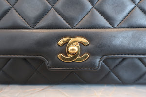 CHANEL/シャネル マトラッセチェーンショルダーバッグ ラムスキン ブラック/ゴールド金具 ショルダーバッグ 600100236