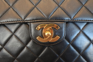 CHANEL/シャネル 中マトラッセシングルフラップチェーンショルダーバッグ ラムスキン ブラック/ゴールド金具 ショルダーバッグ 600120160