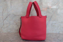 画像をギャラリービューアに読み込む, HERMES/エルメス ピコタンロックPM トリヨンクレマンス ローズエクストリーム A刻印 ハンドバッグ 700050175