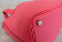 画像をギャラリービューアに読み込む, HERMES/エルメス ピコタンロックPM トリヨンクレマンス ローズエクストリーム A刻印 ハンドバッグ 700050175