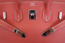 画像をギャラリービューアに読み込む, HERMES／エルメス バーキン35 バイカラー トリヨンクレマンス サンギーヌ/ホワイト □O刻印 ハンドバッグ 700070128
