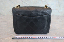 画像をギャラリービューアに読み込む, CHANEL/シャネル ミニマトラッセシングルフラップチェーンショルダーバッグ ラムスキン ブラック/ゴールド金具 ショルダーバッグ 800030199
