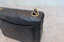 画像をギャラリービューアに読み込む, CHANEL/シャネル ミニマトラッセシングルフラップチェーンショルダーバッグ ラムスキン ブラック/ゴールド金具 ショルダーバッグ 800030199