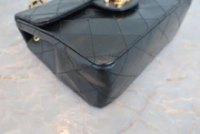 画像をギャラリービューアに読み込む, CHANEL/シャネル ミニマトラッセシングルフラップチェーンショルダーバッグ ラムスキン ブラック/ゴールド金具 ショルダーバッグ 800030199
