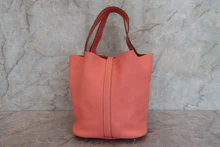 画像をギャラリービューアに読み込む, HERMES/エルメス ピコタンロックMM トリヨンクレマンス クレヴェット □Q刻印 ハンドバッグ 700090199