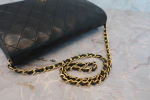 画像をギャラリービューアに読み込む, CHANEL/シャネル マトラッセチェーンショルダーバッグ ラムスキン ブラック/ゴールド金具 ショルダーバッグ 800040026