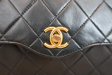 画像をギャラリービューアに読み込む, CHANEL/シャネル マトラッセチェーンショルダーバッグ ラムスキン ブラック/ゴールド金具 ショルダーバッグ 800040026