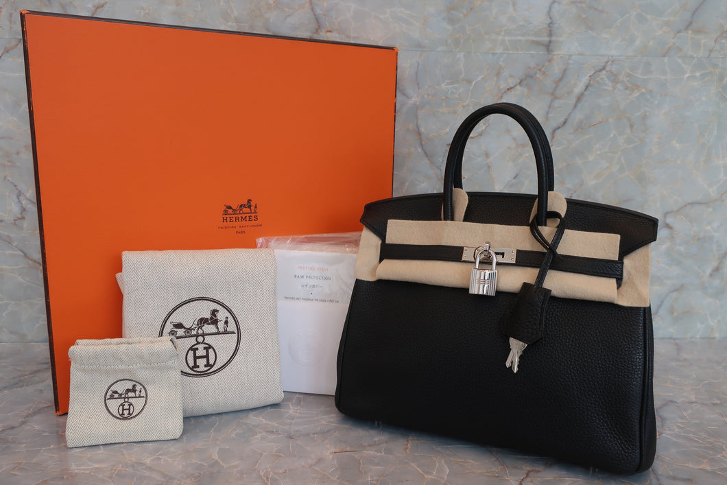 HERMES／エルメス バーキン25 トゴ ブラック □M刻印 ハンドバッグ 600090291