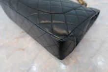 画像をギャラリービューアに読み込む, CHANEL/シャネル パリ限定マトラッセダブルフラップチェーンショルダーバッグ ラムスキン ブラック/ゴールド金具 ショルダーバッグ 800040024