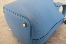 画像をギャラリービューアに読み込む, HERMES／エルメス ピコタンロックタッチＰＭ トリヨンクレマンス/ヴォースイフト ブルーパラダイス T刻印 ハンドバッグ 700100239
