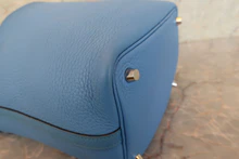 画像をギャラリービューアに読み込む, HERMES/エルメス ピコタンロックタッチPM トリヨンクレマンス/ヴォースイフト ブルーパラダイス T刻印 ハンドバッグ 700100239