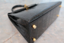 将图片加载到图库查看器，HERMES KELLY 25 Crocodile Alligator Black □B刻印 Shoulder bag 600040130
