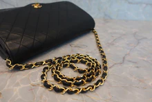 画像をギャラリービューアに読み込む, CHANEL/シャネル マトラッセチェーンショルダーバッグ ラムスキン ブラック/ゴールド金具 ショルダーバッグ 800040040
