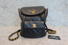 画像をギャラリービューアに読み込む, CHANEL/シャネル マトラッセチェーンリュック ラムスキン ブラック/ゴールド金具 リュック 800030206
