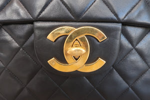 CHANEL/シャネル 中マトラッセシングルフラップチェーンショルダーバッグ ラムスキン ブラック/ゴールド金具 ショルダーバッグ 600100209