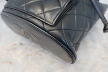 画像をギャラリービューアに読み込む, CHANEL/シャネル マトラッセチェーンリュック ラムスキン ブラック/ゴールド金具 リュック 800030206