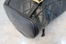 画像をギャラリービューアに読み込む, CHANEL/シャネル マトラッセチェーンリュック ラムスキン ブラック/ゴールド金具 リュック 800030206