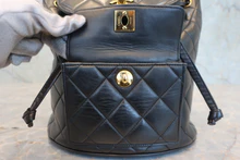 画像をギャラリービューアに読み込む, CHANEL/シャネル マトラッセチェーンリュック ラムスキン ブラック/ゴールド金具 リュック 800030206