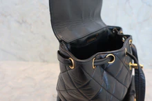 画像をギャラリービューアに読み込む, CHANEL/シャネル マトラッセチェーンリュック ラムスキン ブラック/ゴールド金具 リュック 800030206
