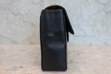 画像をギャラリービューアに読み込む, CHANEL/シャネル 中マトラッセシングルフラップWチェーンショルダーバッグ ラムスキン ブラック/ゴールド金具 ショルダーバッグ 800040030
