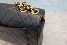 画像をギャラリービューアに読み込む, CHANEL/シャネル 中マトラッセシングルフラップWチェーンショルダーバッグ ラムスキン ブラック/ゴールド金具 ショルダーバッグ 800040030
